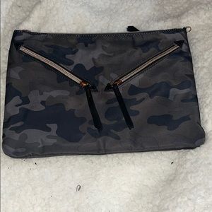Stella and Dot grey camo cross body/clutch